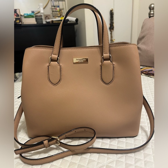 LIKE NEW Kate Spade Laurel Way Evangelie Crossbody | Brown Sugar Leather - Picture 5 of 9